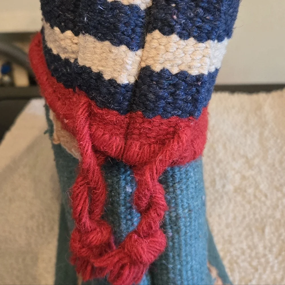 Ameri-Leather Large Wool Leather Tote Southwest Aztec Print - Picture 5 of 11